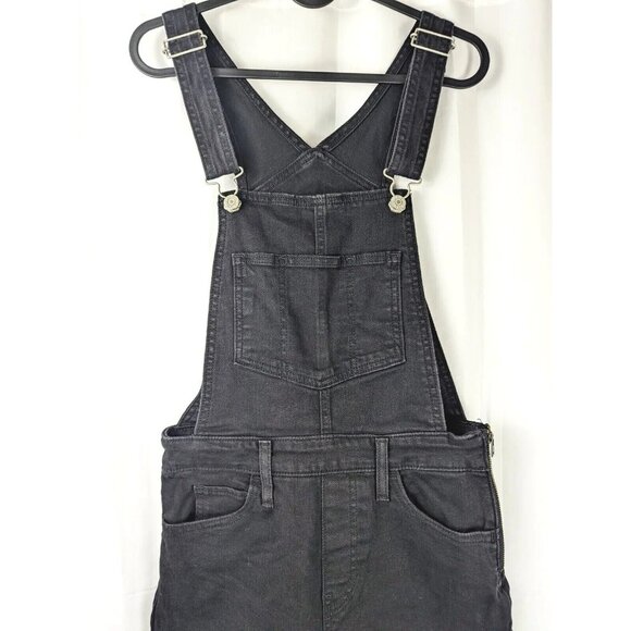 Levi's Womens Skinny Denim Overalls W27 Side Zip Closure Adjustable Straps Black - Picture 2 of 10